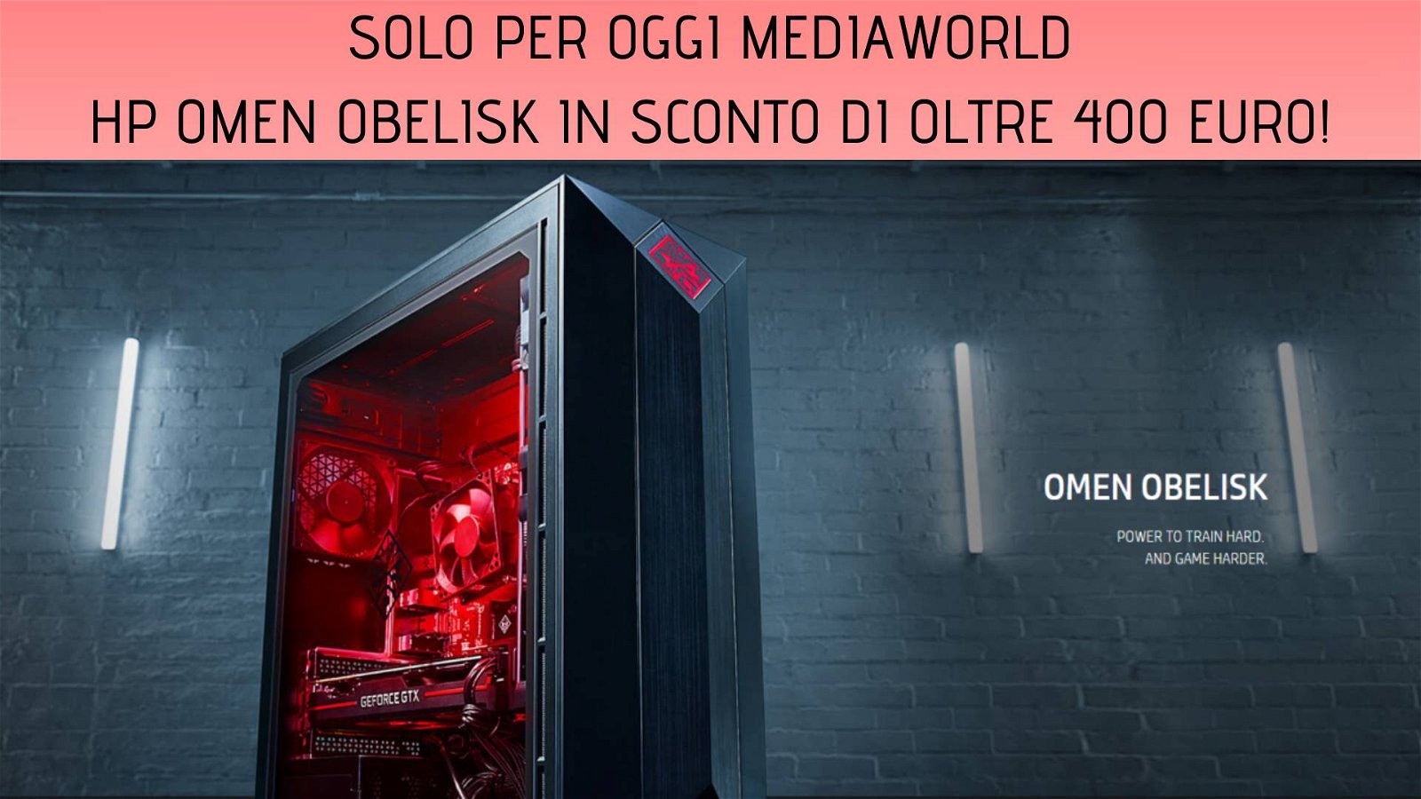 Immagine di PC HP Omen Obelisk con oltre 400€ di sconto nei Solo per Oggi Mediaworld