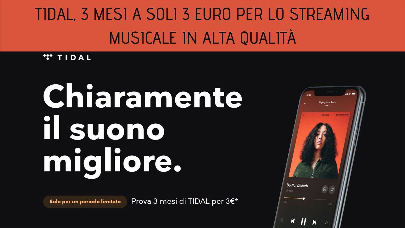 Immagine di Tidal, 3 mesi a soli 3 euro per lo streaming musicale in alta qualità