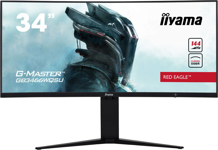 Immagine di iiyama Red Eagle Monitor 34", il nuovo display curvo pensato per i videogiocatori