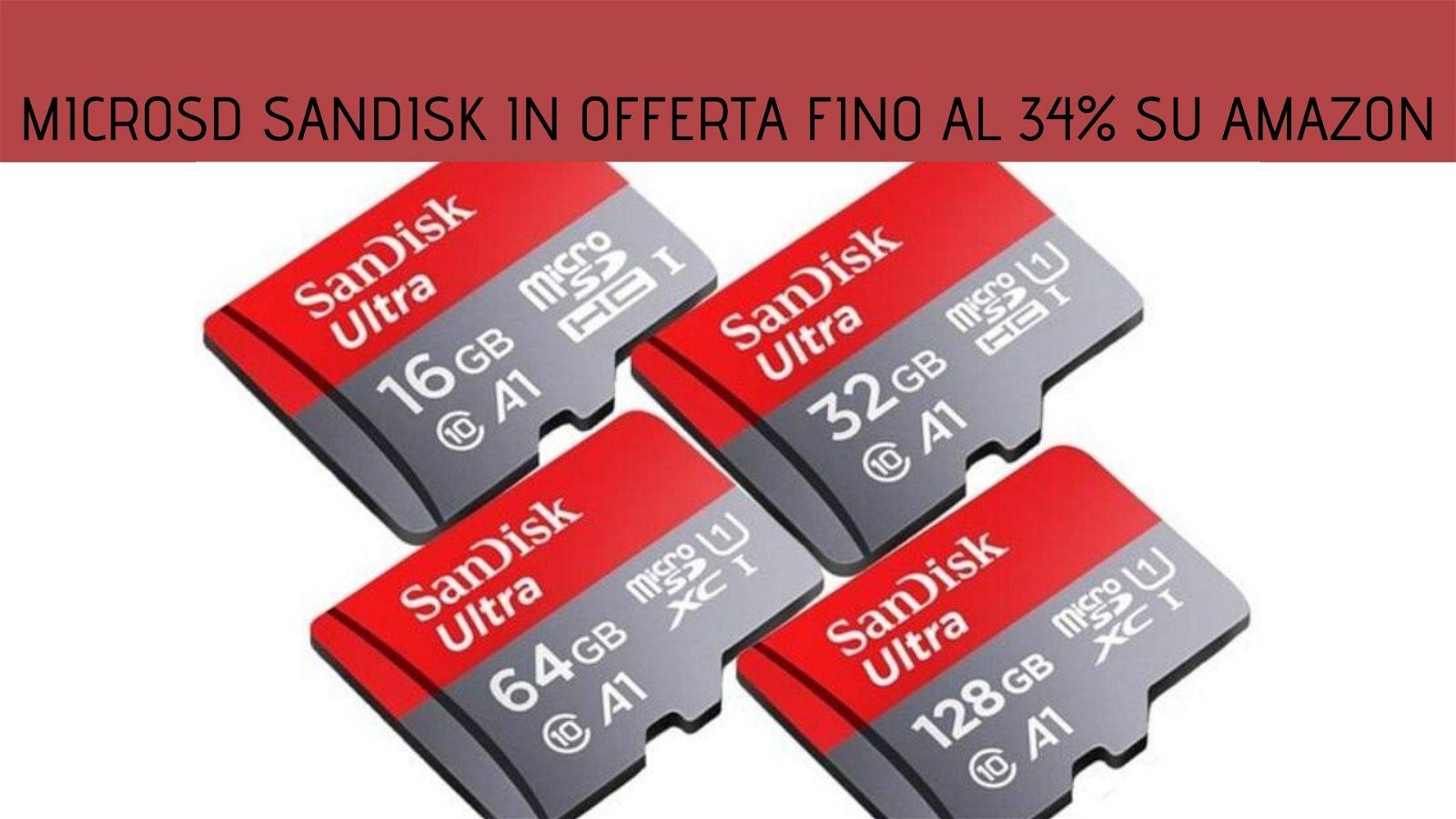 Immagine di MicroSD SanDisk in offerta con sconti fino al 34% su Amazon