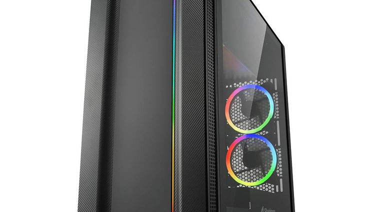 Immagine di Sharkoon REV220 ATX, dove la fibra di carbonio incontra i LED RGB