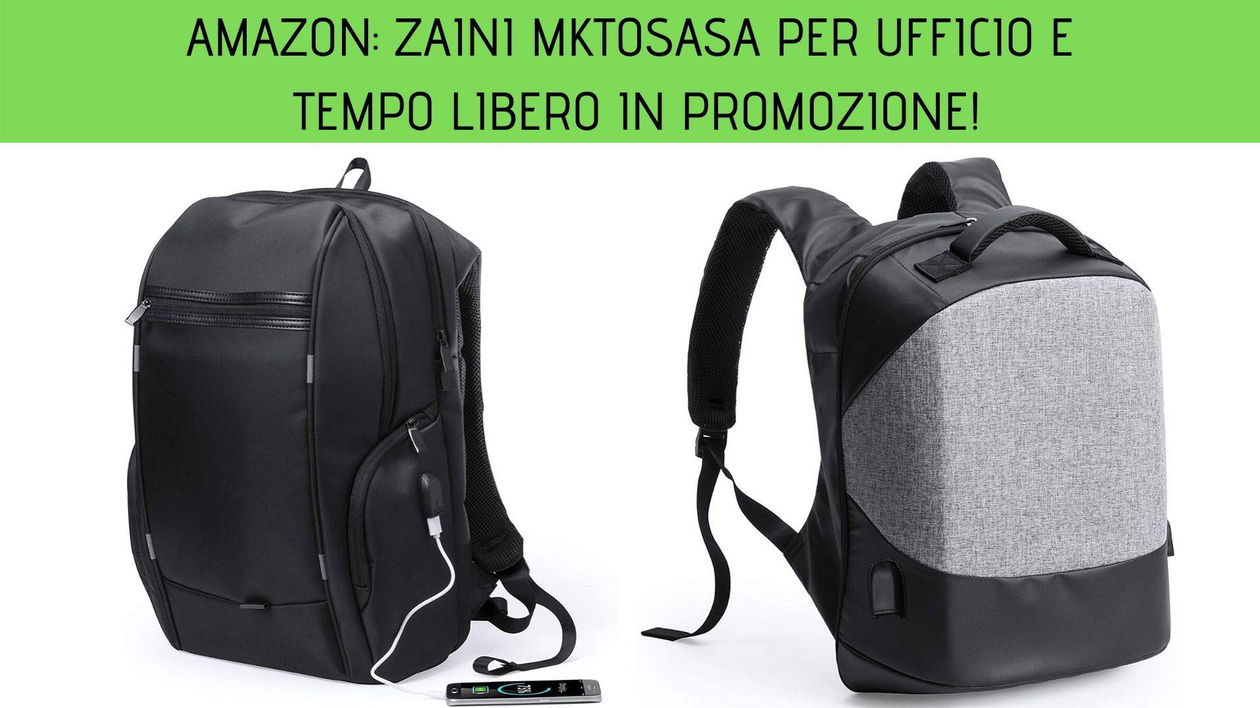 Immagine di Amazon: zaini per ufficio e tempo libero in promozione!
