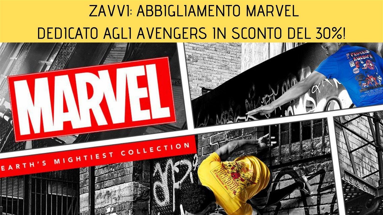 Immagine di Zavvi: abbigliamento Marvel dedicato agli Avengers in sconto del 30%!