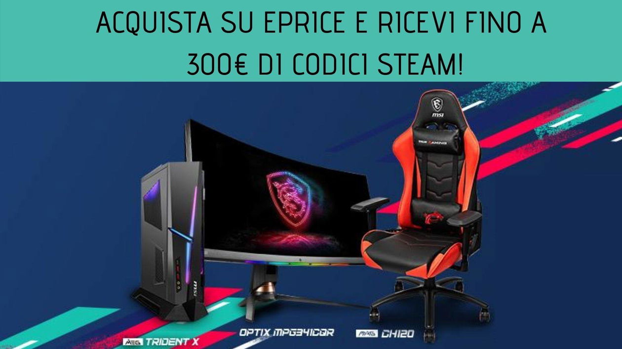 Immagine di Acquista su ePrice e ricevi fino a 300€ di codici Steam!