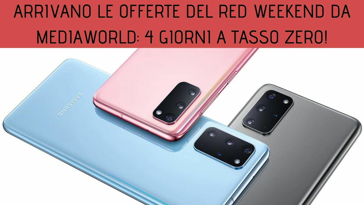Immagine di Arrivano le offerte del Red Weekend da Mediaworld: 4 giorni di offerte a tasso zero!
