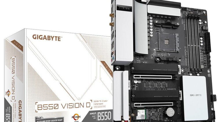 Immagine di Gigabyte B550 VISION D ufficiale, certificazione Thunderbolt 3 e doppio ethernet Gigabit