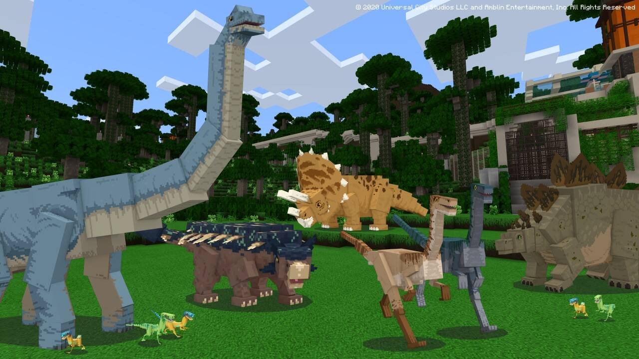 Immagine di Minecraft: il DLC di Jurassic World ti permette di creare il tuo parco!