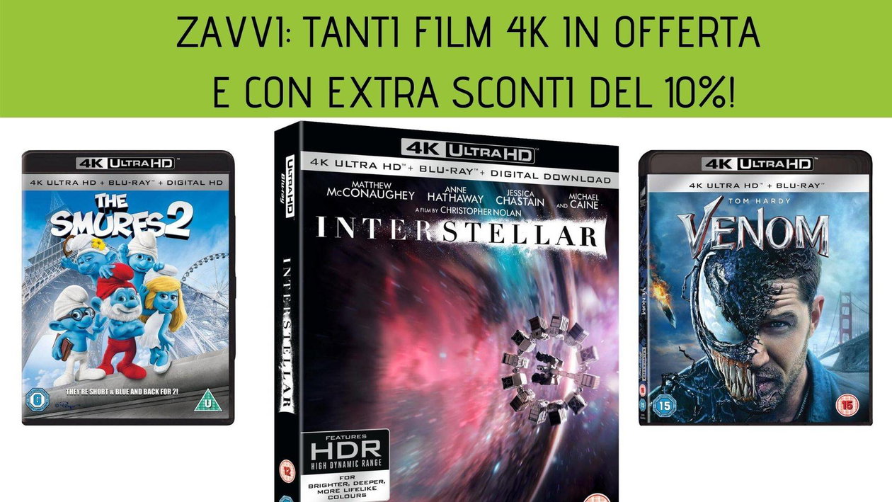Immagine di Zavvi: tanti film 4K in offerta con extra sconto del 10%!