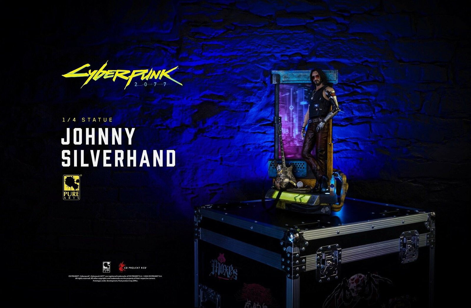 Immagine di Cyberpunk 2077, la statua di Johnny Silverhand prodotta da Pure Arts