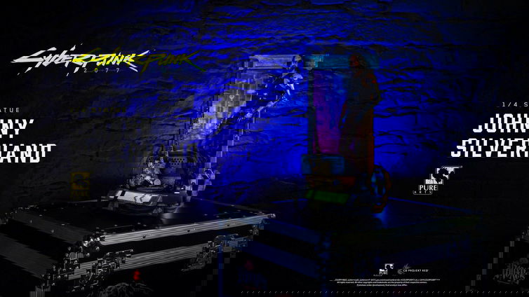 Immagine di Cyberpunk 2077, la statua di Johnny Silverhand prodotta da Pure Arts