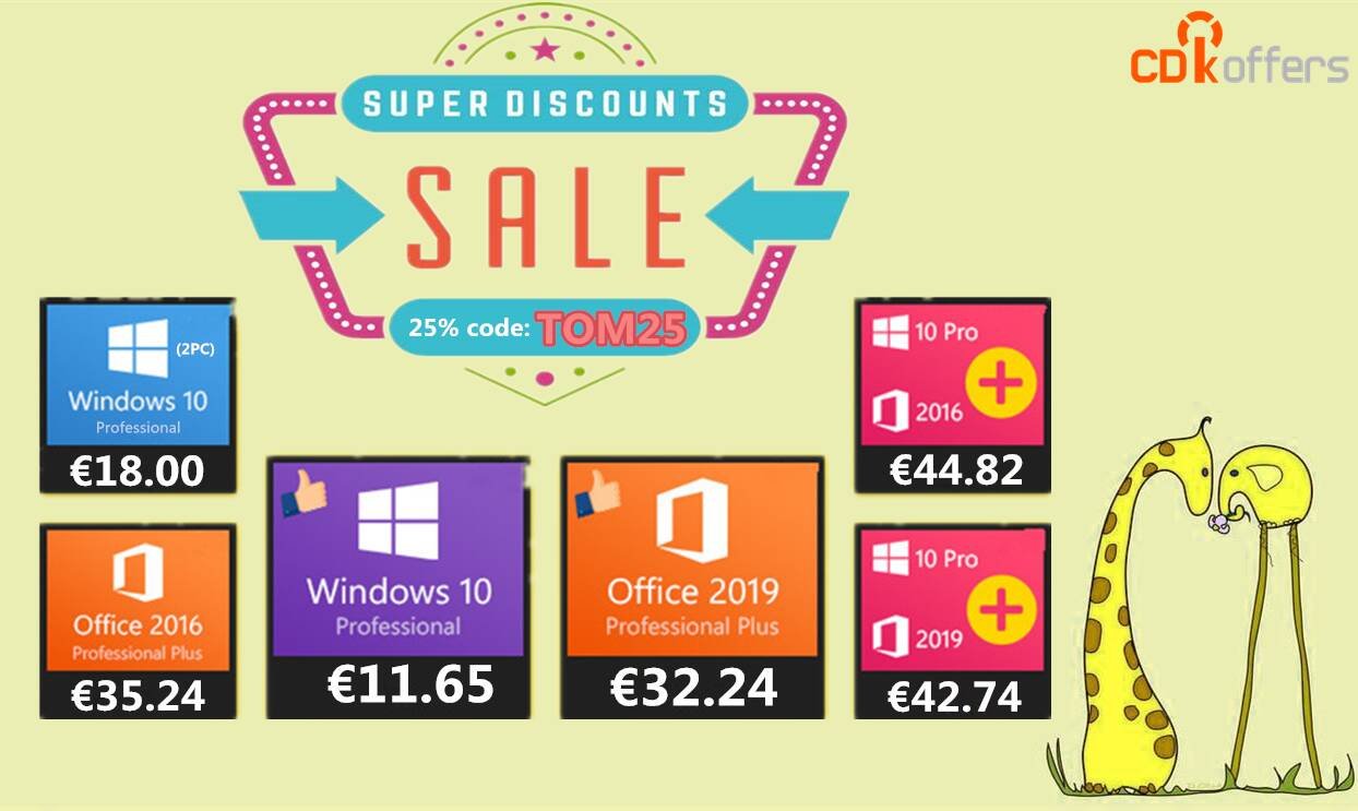 Immagine di Windows 10 Professional per 2 PC a soli 17,69 euro con CDKoffers