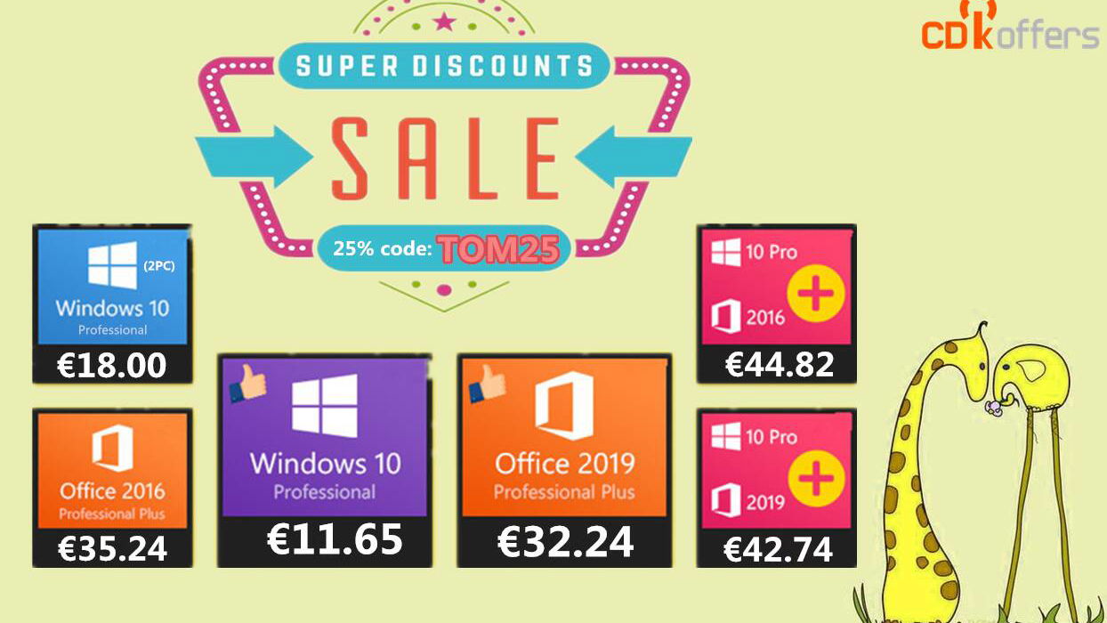 Immagine di Windows 10 Professional per 2 PC a soli 17,69 euro con CDKoffers