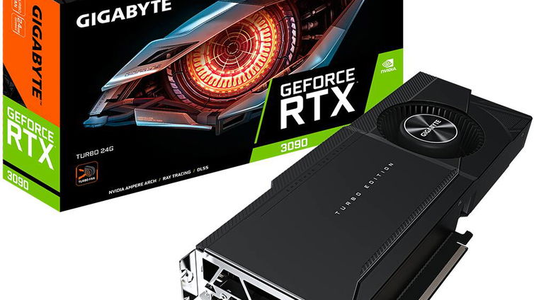 Immagine di Gigabyte RTX 3090 Turbo, ecco la prima Nvidia serie 30 con design blower