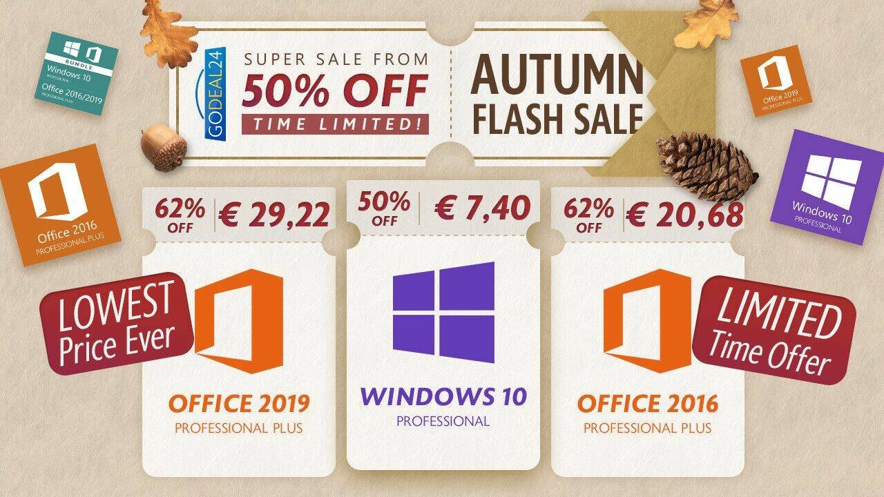 Immagine di Windows 10 a soli 7 €, Office a soli 20 €: tutte le offerte Microsoft su GoDeal24.com