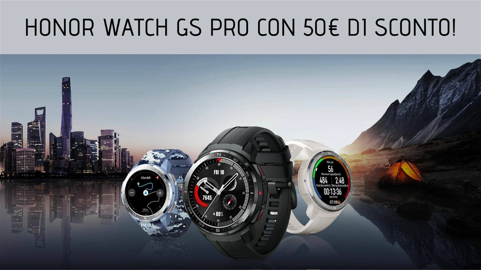 Immagine di Honor Watch GS Pro in promo lancio con 50€ di sconto!