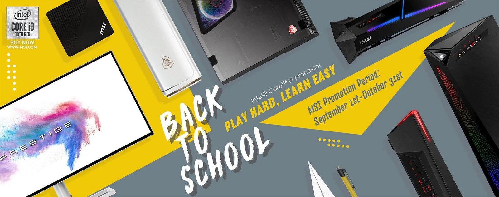 Immagine di MSI, al via la promo Back-to-School 2020 su moltissimi prodotti