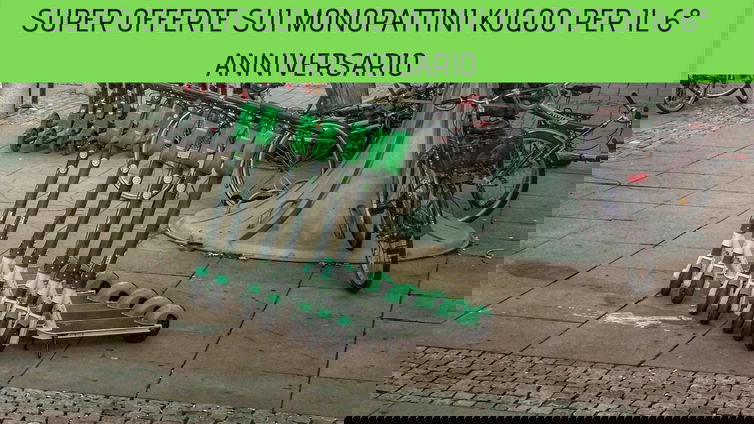 Immagine di Super offerte sui monopattini Kugoo per il 6° anniversario