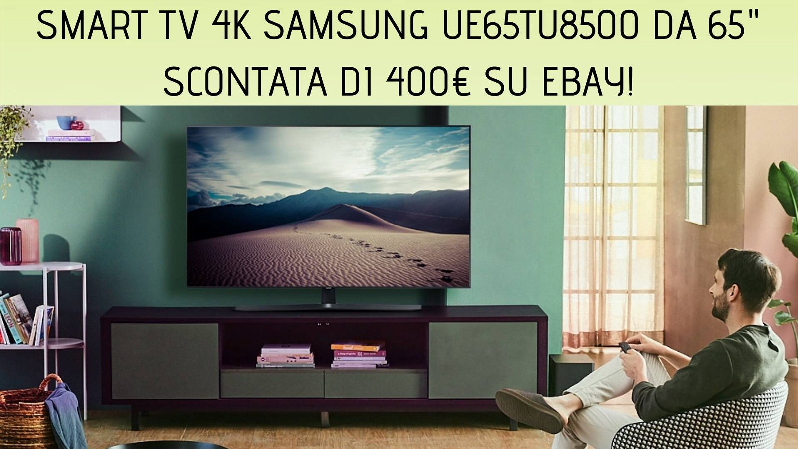 Immagine di Smart TV 4K Samsung UE65TU8500 da 65" in sconto di 400€ su eBay!