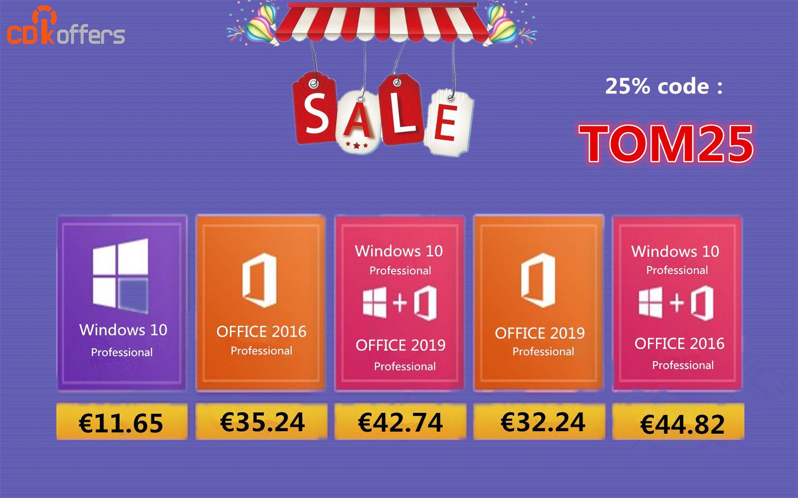 Immagine di Windows 10 Pro OEM per 2 PC a soli 18 euro su CDKoffers