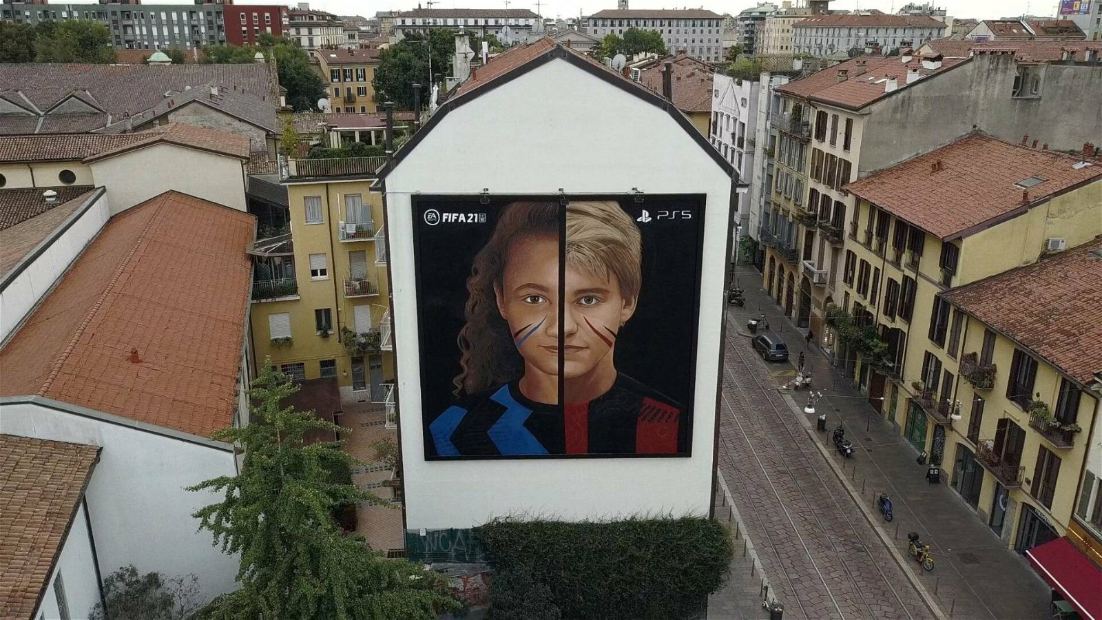 Immagine di FIFA 21: Milano si sveglia e scopre un nuovo murales di Jorit