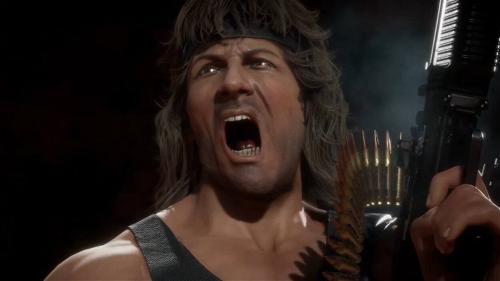 Immagine di Mortal Kombat 11: Stallone in azione nel gameplay trailer di Rambo