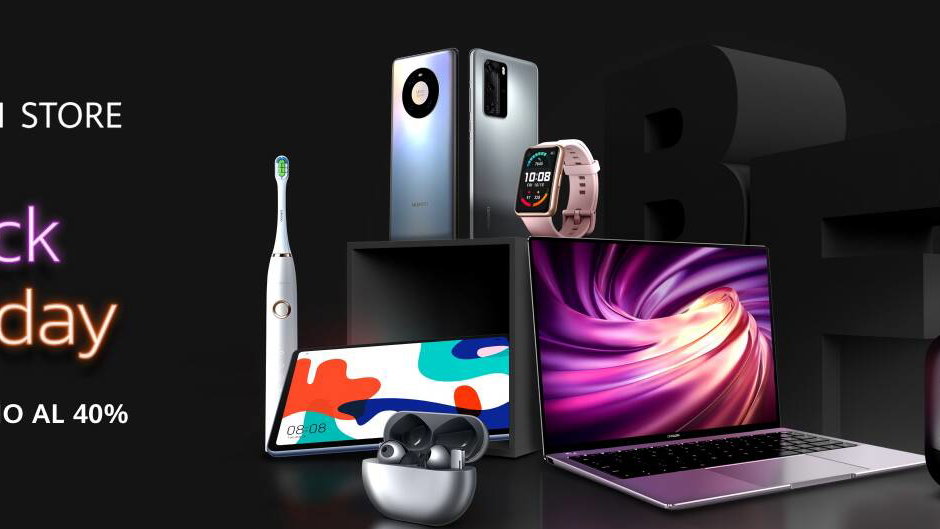 Immagine di Black Friday Huawei, sconti fino al 40% su tutti i prodotti dell'ecosistema