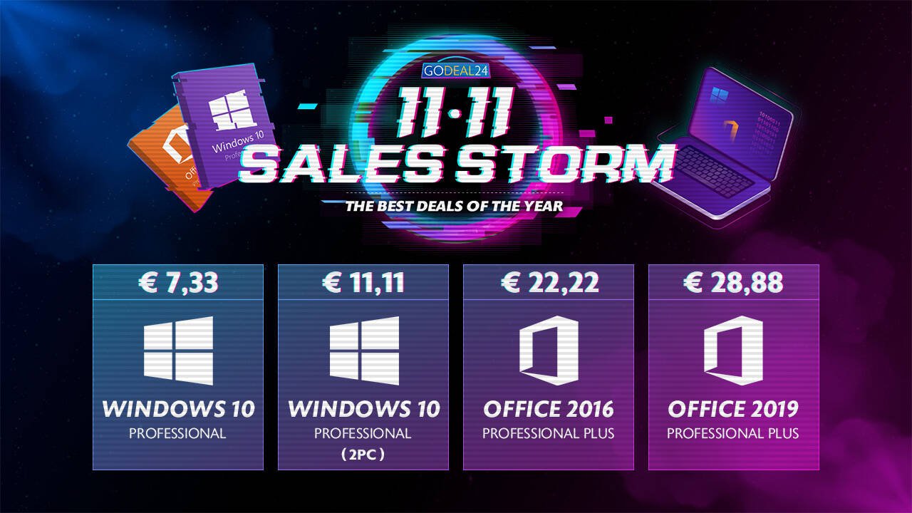 Immagine di Windows 10 a soli 5€, Office a soli 15€: le offerte di novembre di GoDeal24