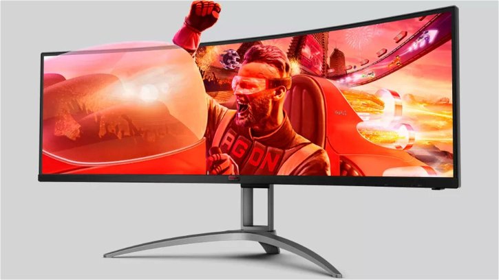 Immagine di AOC pensa in grande con il suo nuovo enorme monitor da gaming curvo