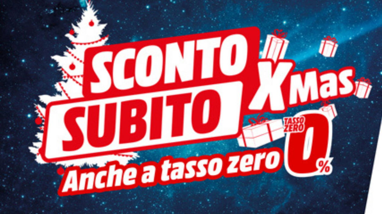 Immagine di Offerte di Natale Mediaworld: sconti da 50 a 300 euro!