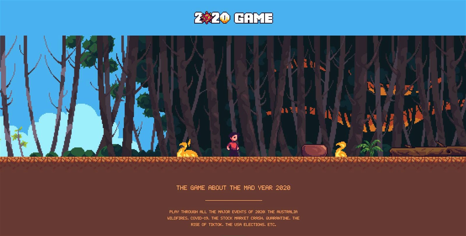 Immagine di Giochi gratis PC: 2020 Game, il platform con pandemie e disastri