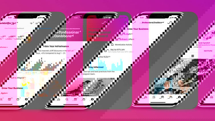 Immagine di Instagram presenta la dashboard per professionisti
