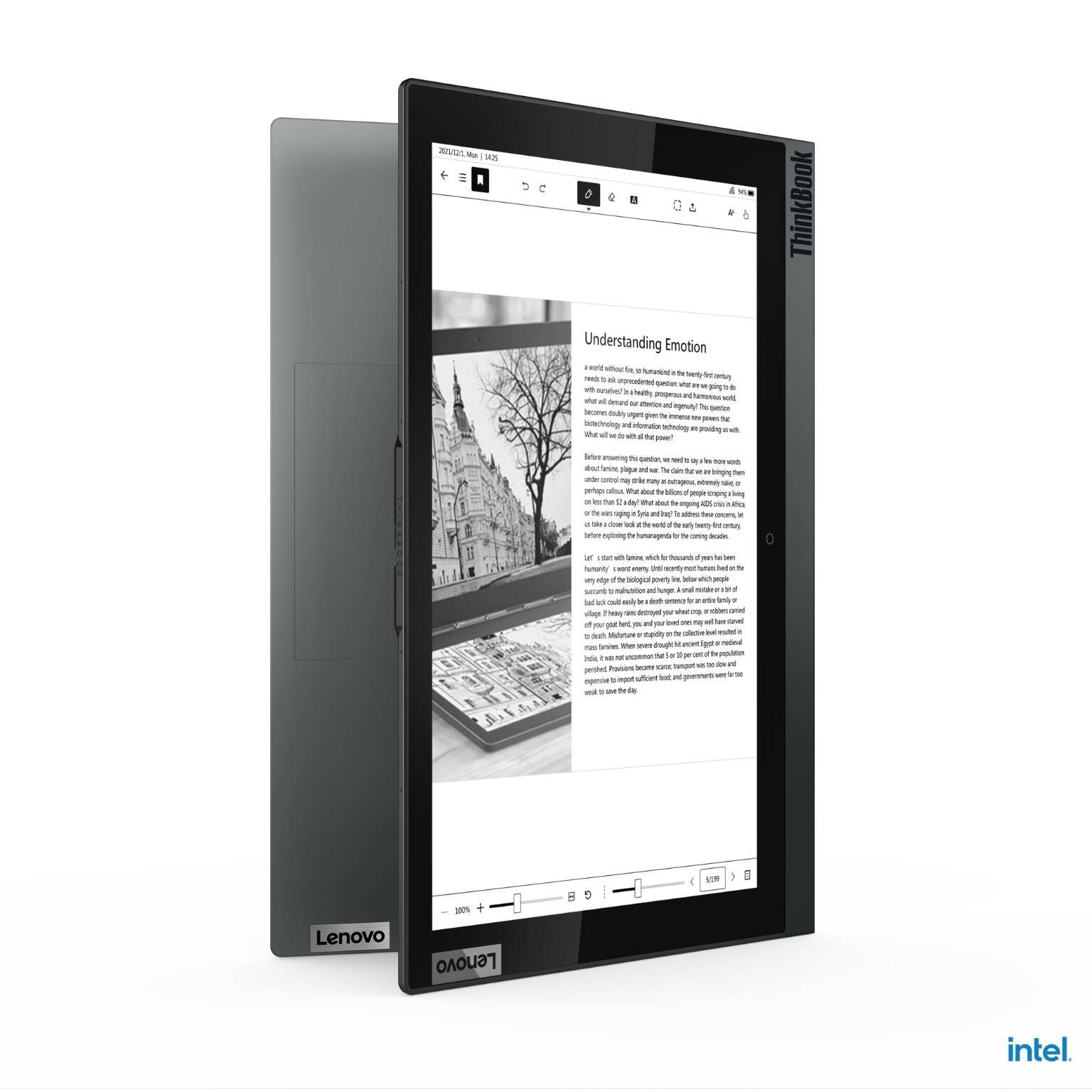 Immagine di Lenovo, nella gamma ThinkBook 2021 c'è un laptop con display e-Ink
