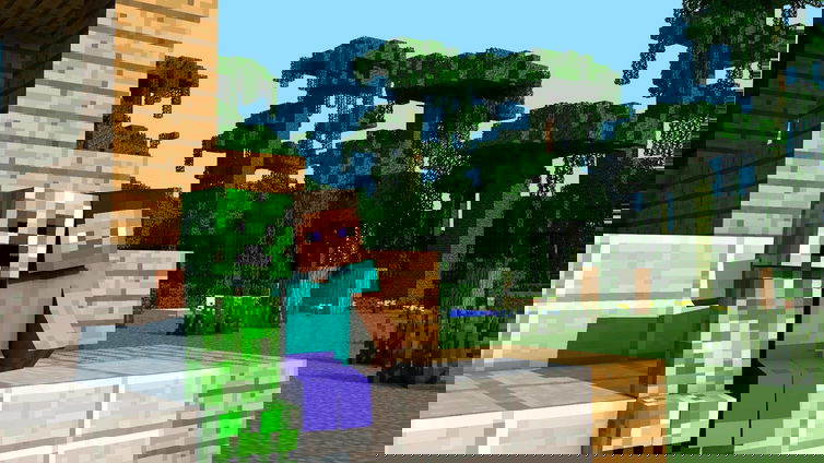 Immagine di Minecraft, c'è chi lo ha finito da bendato in tempo record