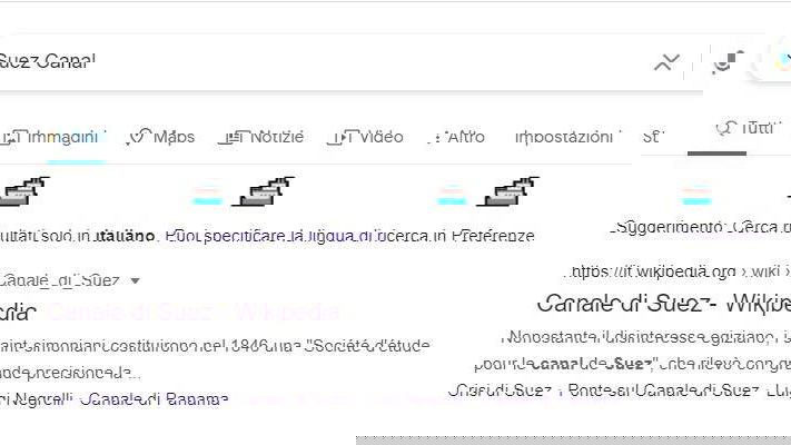 Immagine di Google celebra lo sblocco del Canale di Suez con un Easter Egg