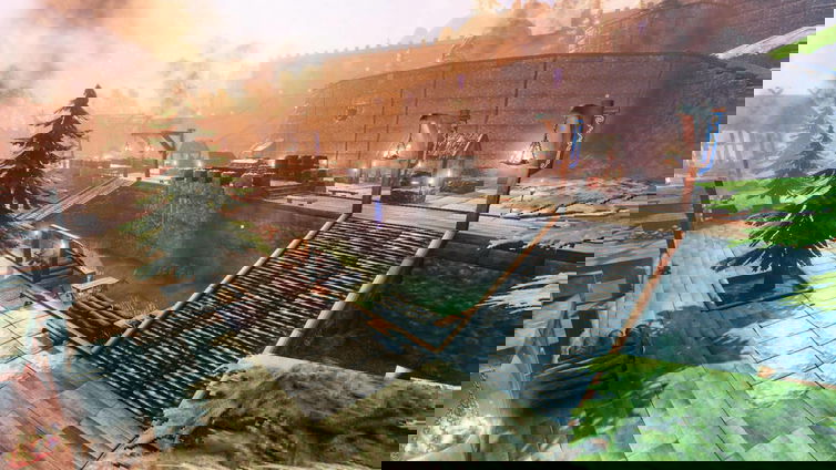 Immagine di Valheim, giocatore ricrea un'imponente corazzata americana
