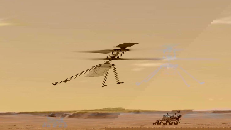 Immagine di Ingenuity compie il suo settimo volo su Marte