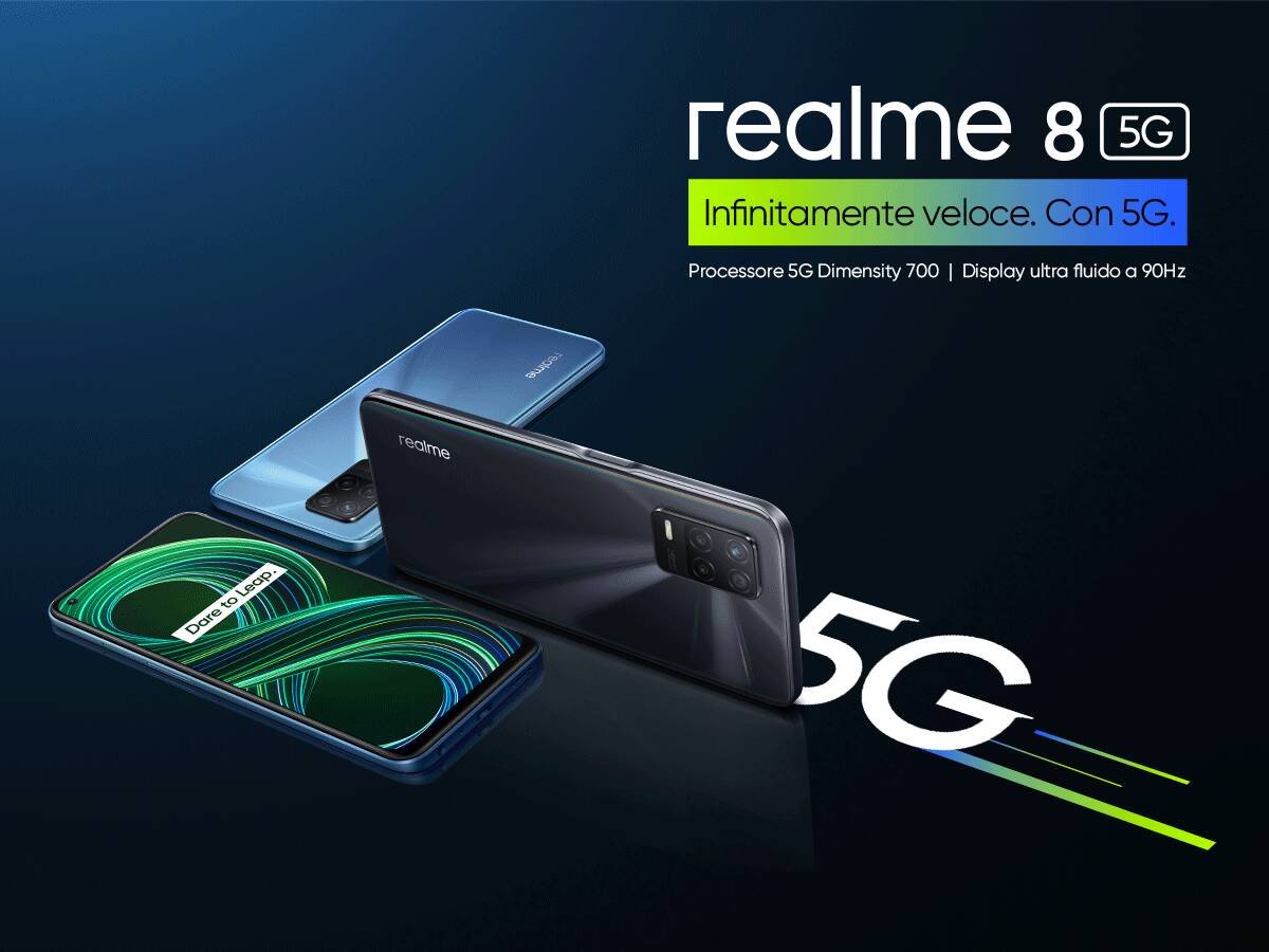 Immagine di realme 8 e realme 8 5G: stesso prezzo abbordabile, diverse specifiche