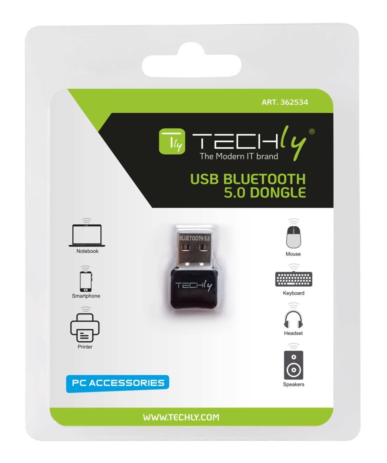 Immagine di Techly presenta l’Adattatore USB Bluetooth 5.0+EDR Classe 2 per Pc
