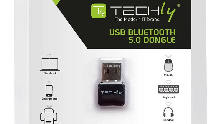 Immagine di Techly presenta l’Adattatore USB Bluetooth 5.0+EDR Classe 2 per Pc
