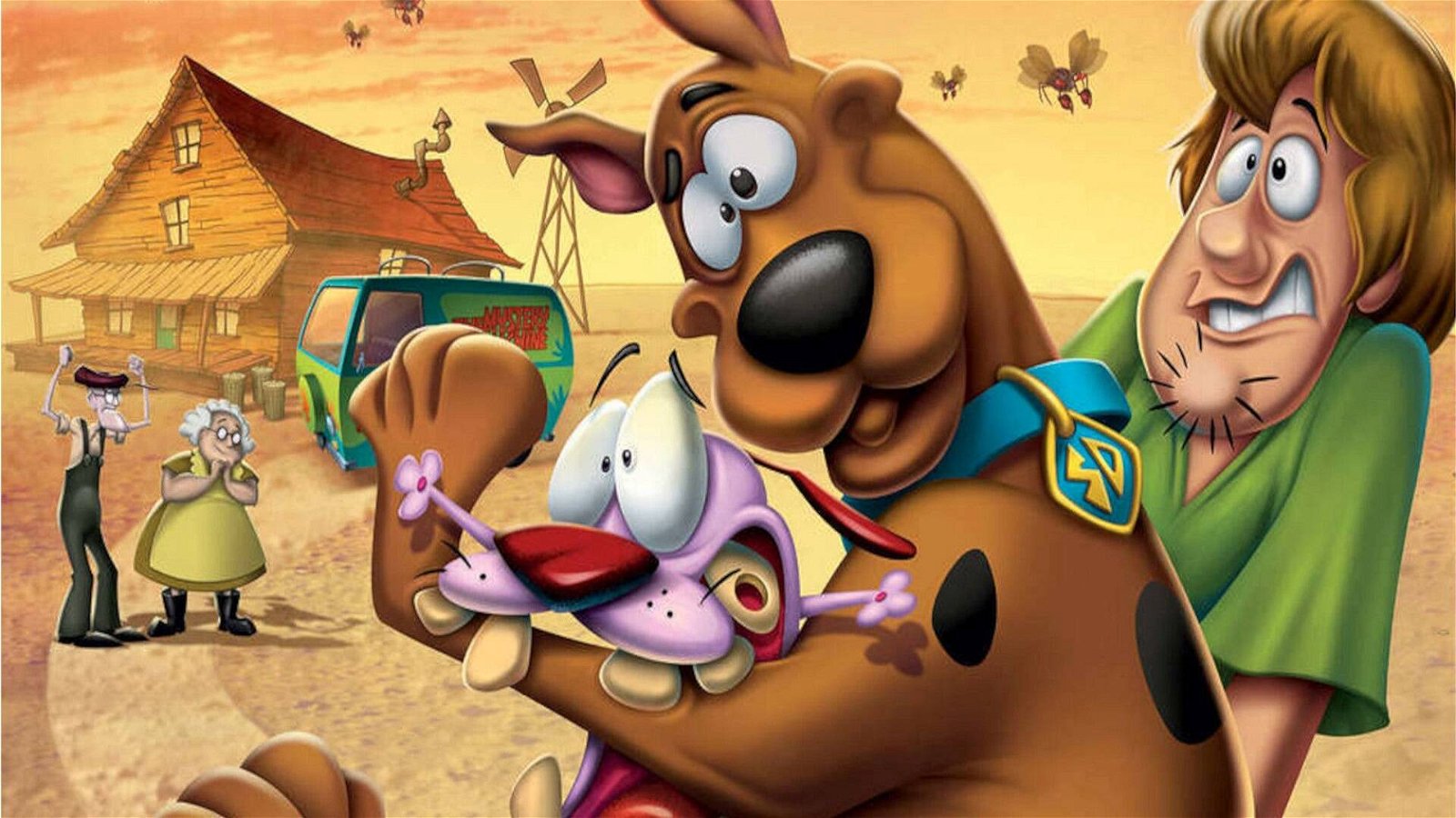 Immagine di Leone il Cane Fifone e  Scooby-Doo insieme in un film crossover