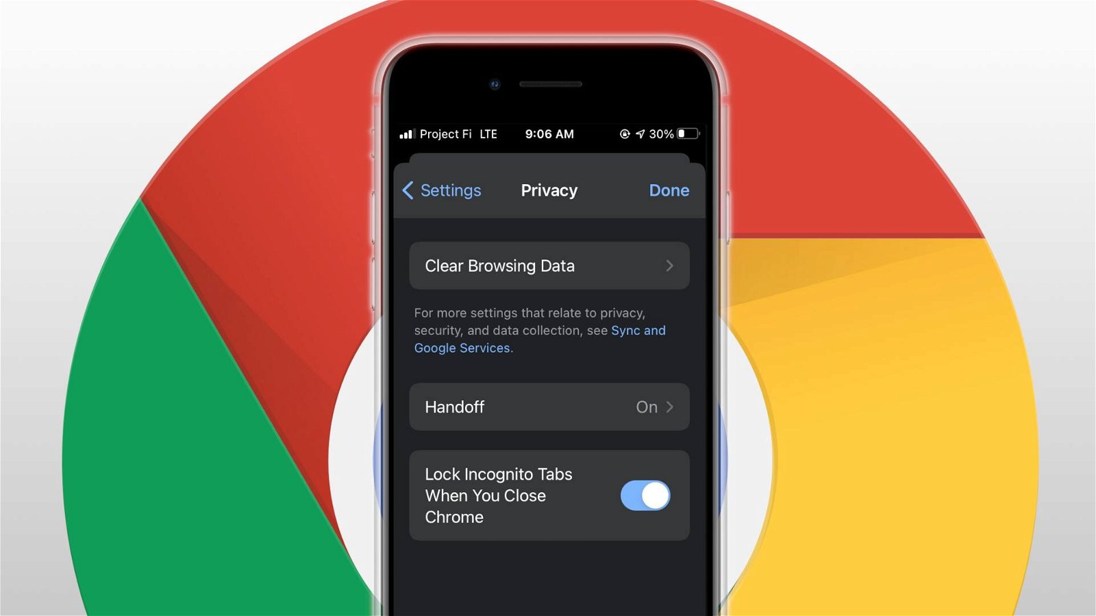 Immagine di Google Chrome, come proteggere le schede in incognito con FaceID o TouchID
