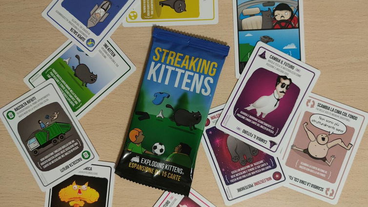 Immagine di Streaking Kittens, la recensione della nuova espansione di Exploding Kittens