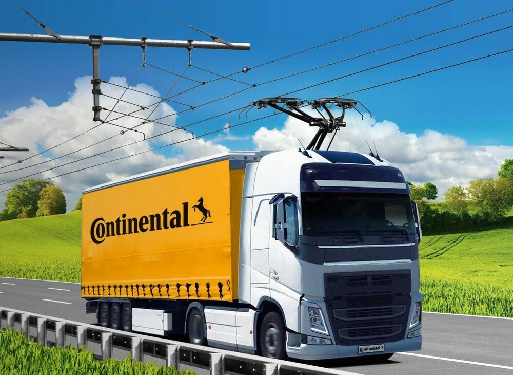 Immagine di Continental e Siemens insieme per la rete aerea dedicata ai camion elettrici