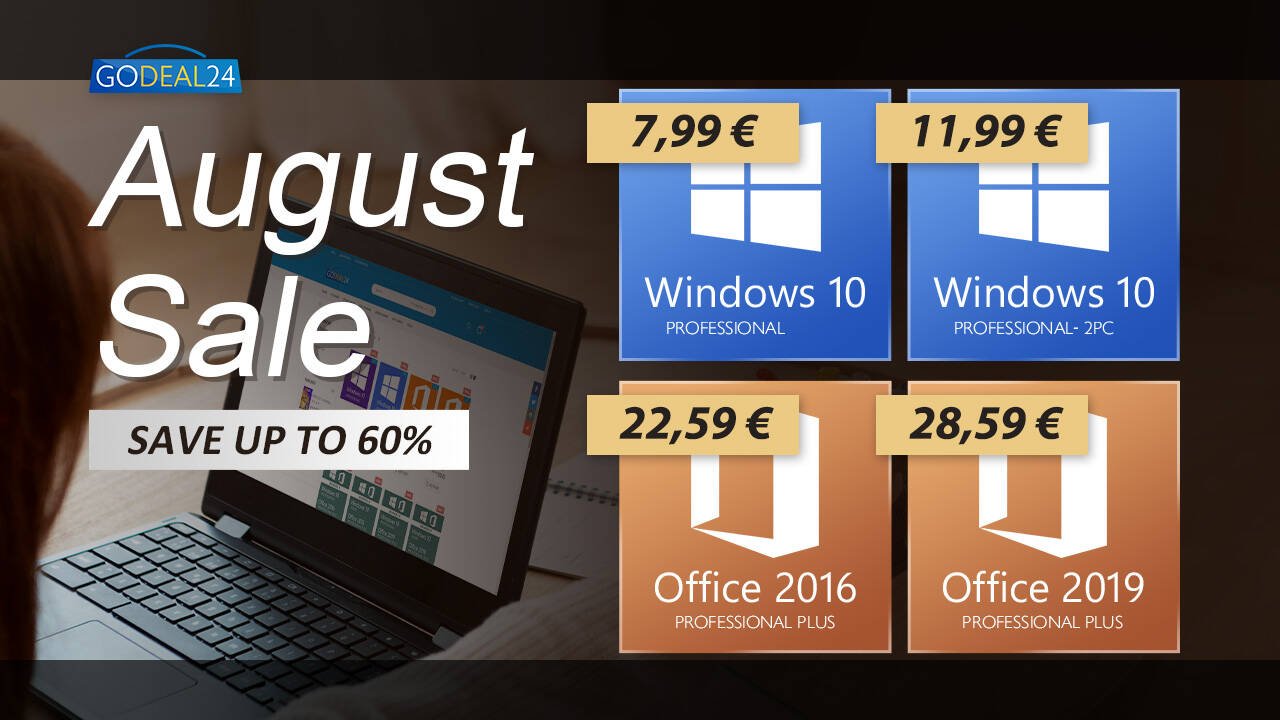 Immagine di Saldi di agosto: Windows 10 a solo 6€, Office invece a 15€