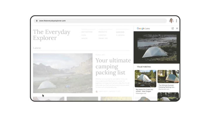 Immagine di Google Lens arriva su Chrome per desktop