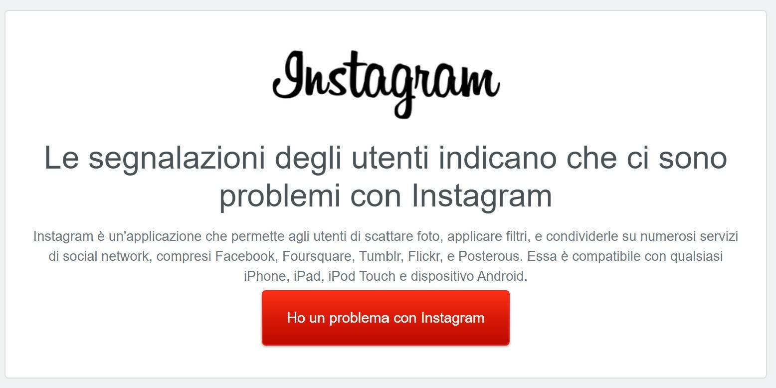 Immagine di Instagram down: "Impossibile aggiornare il feed"