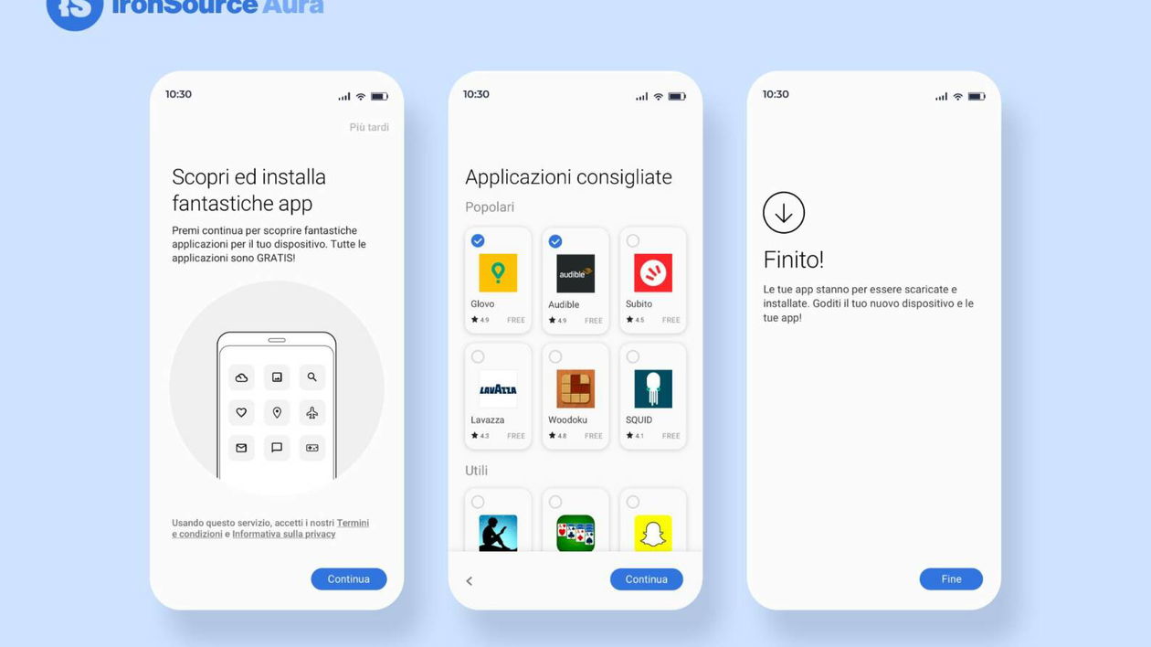 Immagine di ironSource lancia Aura sui dispositivi Samsung in Italia