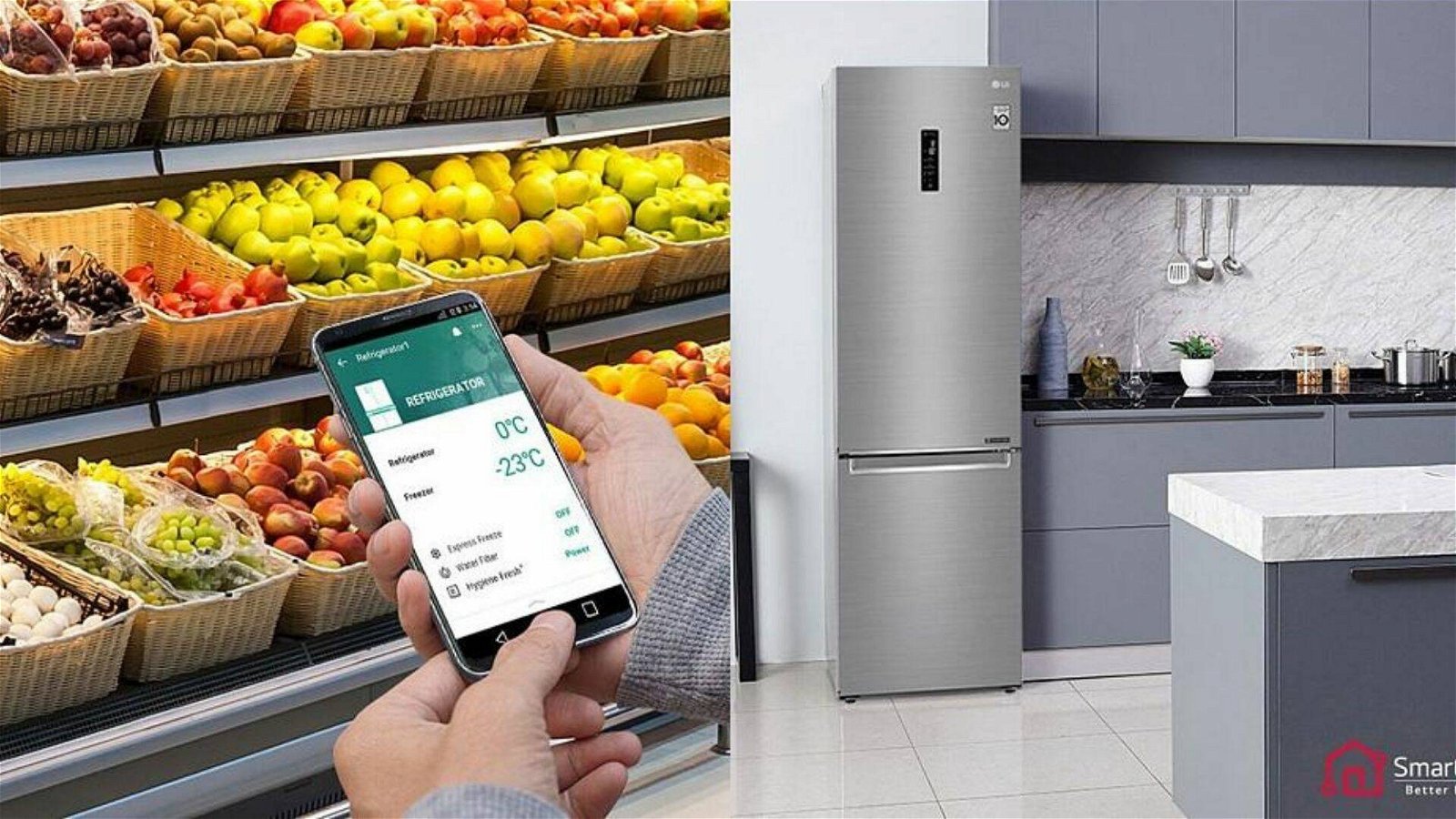Immagine di 770€ di sconto sul frigorifero LG con SmartThinQ su Mediaworld