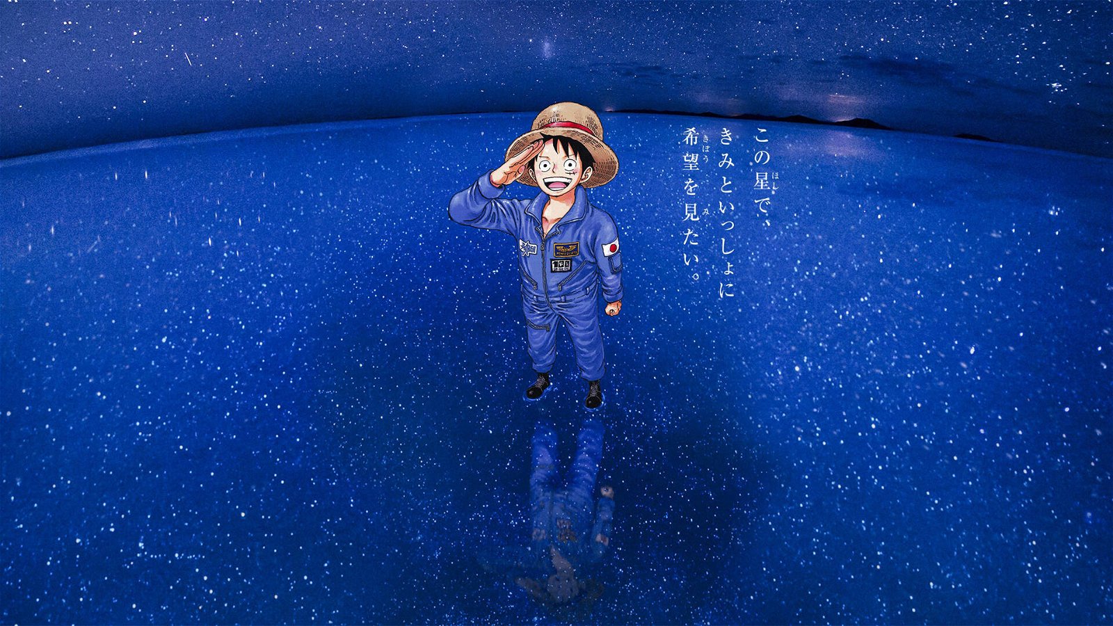 Immagine di One Piece nello spazio a bordo della Stazione Spaziale Internazionale