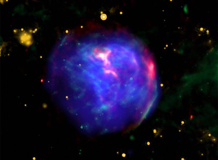 Immagine di L'eruzione stellare di Eta Carinae in una nuova, splendida immagine